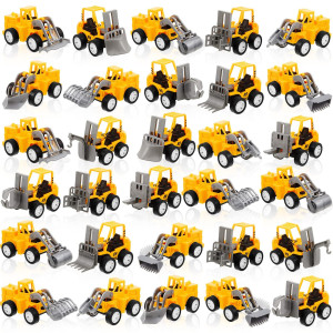 36 Pcs Construction Engineering Trucks Small Construction Toys Construction Pull Back Vehicles Mini Excavator Toys Car Toys Set