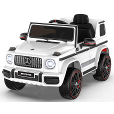 Anpabo Licensed Mercedesbenz G63 Car For Kids 12V Ride On Car Wparent Remote Control Low Battery Voice Prompt Led Headlight