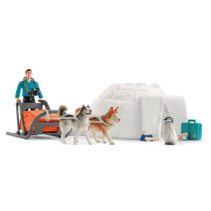 SCHLEICH Antarctic Expedition Wildlife Playset for Kids 3-8