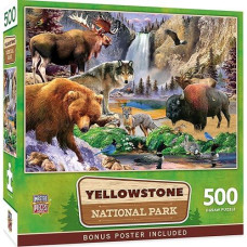 Baby Fanatic Masterpieces 500 Pieces Jigsaw Puzzle For Adults, Family, Or Kids - Yellowstone National Park - 15"X21"