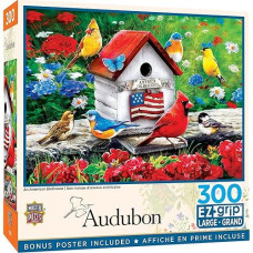 Baby Fanatic Masterpieces 300 Piece Ez Grip Jigsaw Puzzle - Feathered Reflections - 18"X24"