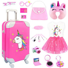 Bnuzeiyi Doll Clothes And Accessories Travel Play Set For 18 Inch Doll Doll Stuff With 18 Inch Doll Clothes Cute Bag Travel