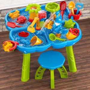 Lucky Doug Kids Sand And Water Table For Toddlers 4 In 1 Outdoor Sand Water Play Table Beach Toys For Toddlers Kids Boys Girls