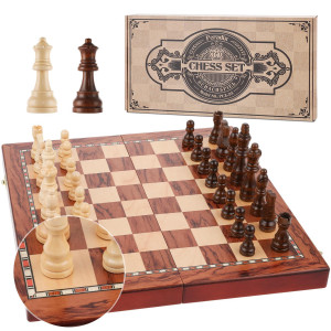 Peradix Chess Board Sets For Adults And Kids Magnetic Wooden Chess Set With 2 Extra Queens Professional Tournament Chess Uniq