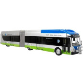 New Flyer Xcelsior Xn-60 Aerodynamic Articulated Bus #11 "Miami-Dade County Silver & Blue W/Stripe 1/87 (Ho) Diecast Model By Iconic Replicas 87-0312
