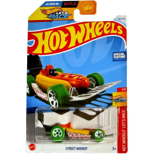 Hot Wheels Street Wiener Hot Dog Car Fast Foodie 25 Treasure Hunt