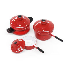 Odoria 112 Miniature Pots And Pans Dollhouse Cookware Accessories Red