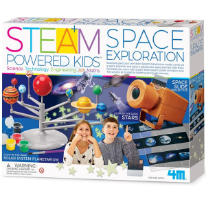 4M 405537 Steam Powered Large Space Project Exploration Kit For Kids Ages 5 Multi Coloured