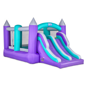 Sunny Fun Inflatable Bouncy Castle With Dual Slide Heavyduty For Outdoor Fun Climbing Wall Slides Bounce House Easy T