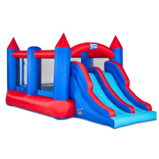 Sunny Fun Inflatable Bouncy Castle With Dual Slide Heavyduty For Outdoor Fun Climbing Wall Slides Bounce House Easy T