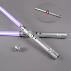 Lukidy 2Pack Lightsaber Metal Hilt 12 Colors Toys For Boys Girls Age 3 4 5 6 7 8 9 10 Year Old Battery Rechargable 2In1 Double