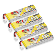 4Pcs 660Mah 1S Lipo Batteries 38V Lihv Battery 90C180C Jstph20 Connector For Eachines Trashcan Emax Tinyhawk Freestyle Ii Sn