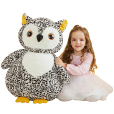 Earthsound Giant Owl Stuffed Animal Plush Toy Large Owl Cute Jumbo Soft Toys Big Size Huge Fluffy Plushy Oversized Fat Plushie G