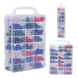 Kislane Dice Storage Case For Dnd Dice With Removable Dividers Holding Up To 830 Dices Dice Case For Dnd Dice With Handle Great