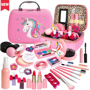 Kids Makeup Kit For Girl Real Washable Girl Makeup Kit For Kids Makeup Kit For Little Girl Toys Toddler Girl Children Make Up