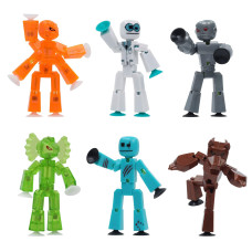 Zing Stikbot Monster Werewolf Cyborg Pack Set Of 6 Stikbot Collectable Monster Action Figures Stop Motion Animation Great F