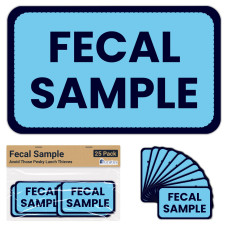 Hilarious 25 Pack Of Fecal Sample Stickers 15 In X 25 In Blue Decal Set Protect Lunches Label Random Objects And Spread Hil