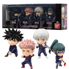 Bandai Namco Jujutsu Kaisen Megumi Fushiguro Yuji Itadori Toge Inumaki And Maki Zenin Adverge Figure Box Set A