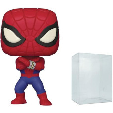 Funko Pop Marvel Spiderman Japanese Tv Series Vinyl Limited Glow Chase Edition Bundle With Eco Tek Protector Case