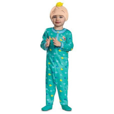 Disguise Cocomelon Jj Costume, Official Cocomelon Costume Pajama Outfit, Toddler Size