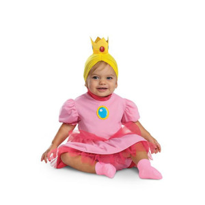 Disguise Infant Princess Peach Costume, Official Super Mario Bros Outfit For Babies, Size (6-12 Months)