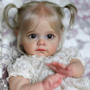 Tvqbxp Reborn Baby Dolls Girl 22 Inch Lifelike Reborn Toddler Dolls Full Body Vinyl Silicone With Long Hair Beautiful Realisti