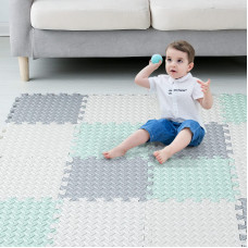 Tamiplay Foam Floor Mats For Kids 12 X 12 Inch 16 Tiles 04 Thickness Foam Play Mat Nontoxic Square Interlocking Floor Mats