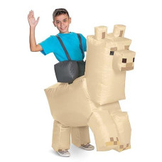 Disguise Minecraft Ride-On Inflatable Costume, Official Minecraft Costume Accessory For Kids, One Size, Llama