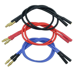 6Pcs 40Mm Banana Gold Bullet Connector Extension Cable For Rc Brushless Motor Esc Extension Cable Wire Rc Car Boat Parts