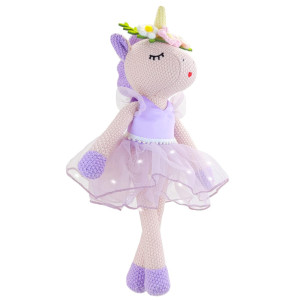 Justqunseen Unicorn Stuffed Animals Plush Ballerina Baby Doll Unicorn Toys For Girls Age 46 Stuffed Animals For Girls 4 Year