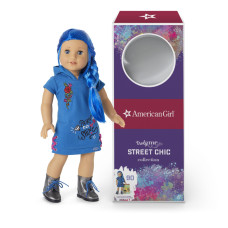 American Girl Truly Me 18Inch Doll 90 With Blue Eyes Long Blue Hair And Lttomed Skin In Skater Dress For Ages 6