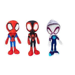 Spidey And His Amazing Friends Ghost Spider Miles Morales Plush Figure Marvel Toy Gift Set Of 3