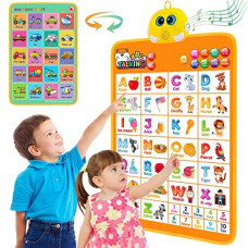 Interactive Alphabet Wall Chart For Kids Talking Abc Electronic Alphabet Poster Toy For Toddlers Age 24 Kids Learning Prescho