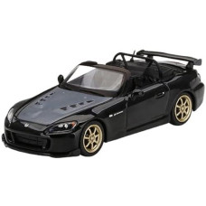 Truescale Miniatures S2000 (Ap2) Mugen Convert. Berlina Black With Carbon Hood & Gold Wheels Ltd Ed To 3600 Pcs 1/64 Diecast Model Car By True Scale Miniatures Mgt00309,Unisex Adult