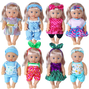 Wondoll 19Pcs 810Inchdollclothesaccessories Babydollclothes Costumes Outfits Christmas Birthday Gift For Little Girl