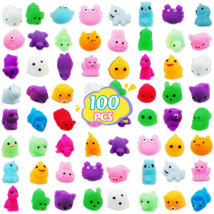 100 Pack Mochi Squishy Toy Mini Squishies Party Favors Fidget Toys For Kids Adults Goodie Bag Stuffers Birthday Gifts Adhd Stres