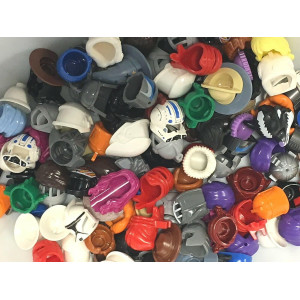 Lego Minifigure Grab Bag Of 25 Hair Helmet Head Pieces