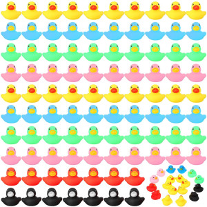 Zhanmai 300 Pcs Mini Rubber Ducks Set Bath Toy Float Squeak Yellow Ducks In Bulk Tiny Shower Rubber Ducks Bathtub Toy Pool To