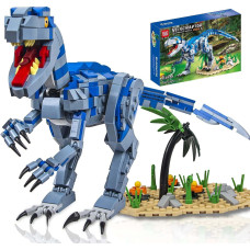 Jurassic Dinosaur Toys Compatible With Lego 649Pcs Velociraptor Building Kit For 610 Boys 151 Inches Big Creative Dinosaur T