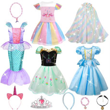 Meland Princess Dress Up Dress Up Clothes For Toddler Girl Princess Costume Toy Gift Girl 38 Year For Birthday Christmas