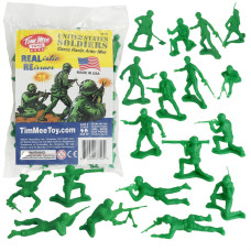 Timmee Plastic Army Men Green 48Pc Toy Soldier Figures Made In Usa