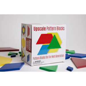 Math For Love Upscale Pattern Blocks Award Winning Steam Toy 4 Multicolored Geometric Wooden Pieces In 4 Different Shape