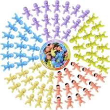 100Pcs Mini Plastic Babies For Baby Shower Ice Cube Game Party Decorations Baby Toys