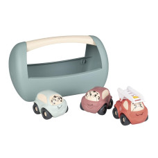 Smoby Little Set Of 3 Vehicles 1St Age Cars And Fire Truck Transport Box From 12 Months 140204 Green