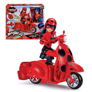 Miraculous Ladybug Switch N Go Scooter And Fashion Doll Playset 26Cm Miraculous Ladybug Doll With Transforming Scooter And Acc