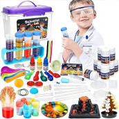 Educational Science Kit Kids Toys - 56 Science Lab Experiments, Science Kits For Kids Age 6-8-10-12, 70+ Pcs Diy Stem Projects With Lab Coat Scientist Costume, Educational Toys For Kids Girls Boys