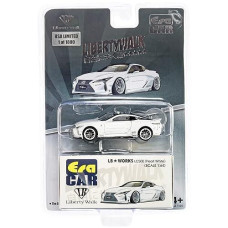 Lc500 Lb Works Rhd (Right Hand Drive) Pearl White With Black Top And Graphics Ltd Ed To 1800 Pieces 1/64 Diecast Model Car By Era Car Ls21Lc2901