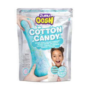 Oosh Cotton Candy Large Foil Bag 100G Bubble Gum By Zuru Fluffy Slime Stretch Slime Grows 3000 In Size Slime For Girls An