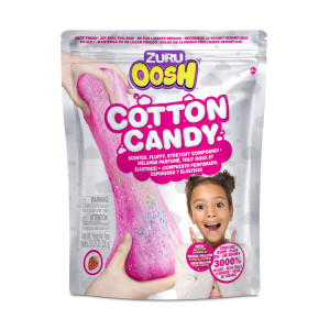 Oosh Cotton Candy Large Foil Bag 100G Strawberry By Zuru Fluffy Slime Stretch Slime Grows 3000 In Size Slime For Girls An