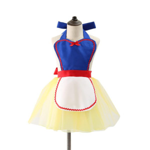 Bdayprt Girls Princess Costume Aprons Cooking Kitchen Apron For Kids Birthday Party Dress Up A2